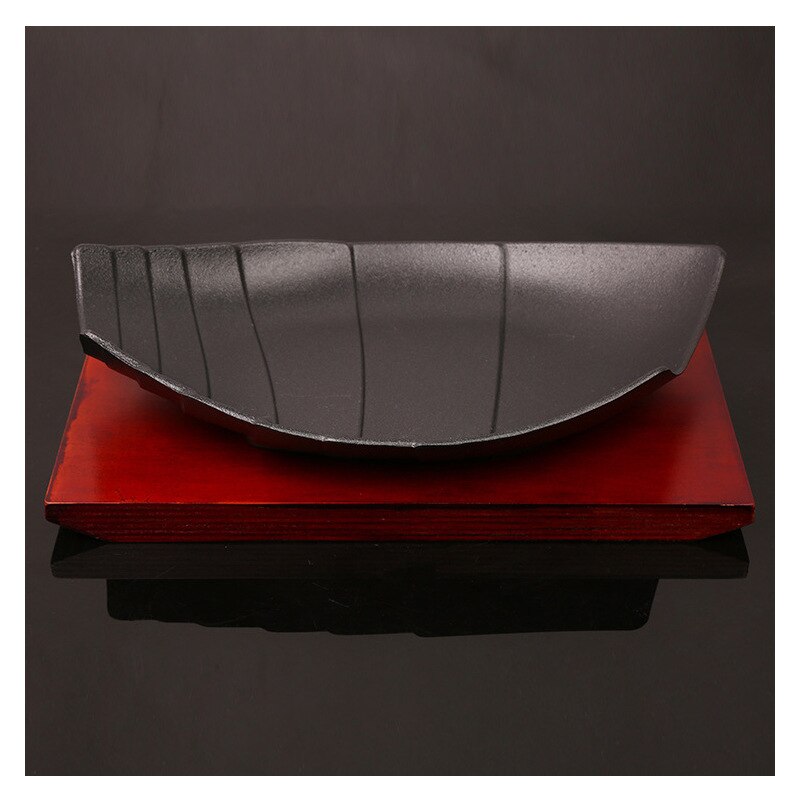 Non Stick Cast Iron Roasting Steak Pan Enamel Fried Pot Plate Frying Wooden Base Holder Cookware Gas Oven Electric Irregular: Default Title