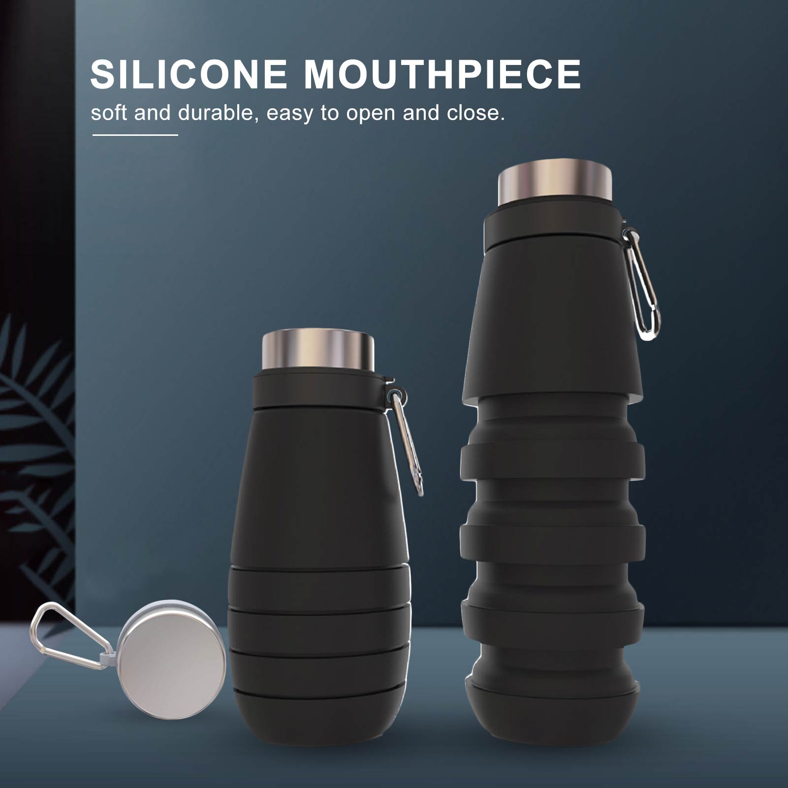 500Ml Siliconen Water Cup Outdoor Reizen Sport Draagbare Siliconen Opvouwbare Intrekbare Water Fles