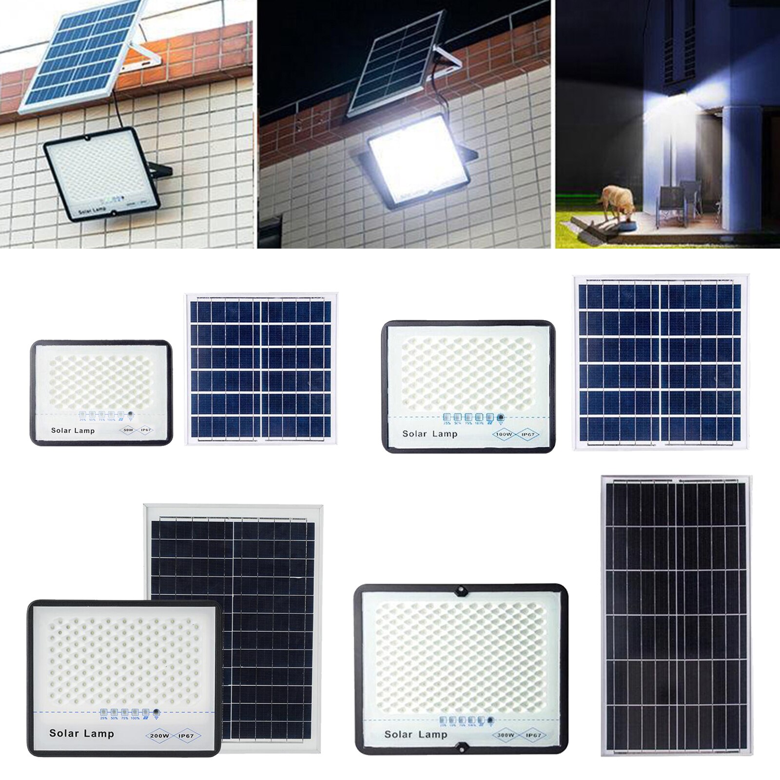 LED Solar Panel Light Outdoor Garden Wall Fence Gutter Yard Lamp Remote Control