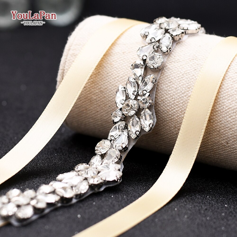 YouLaPan S437 demoiselle d'honneur strass ceinture argent ceinture de mariée pour robe de mariée bijou ceinture pour robe formelle robe brillante ceintures