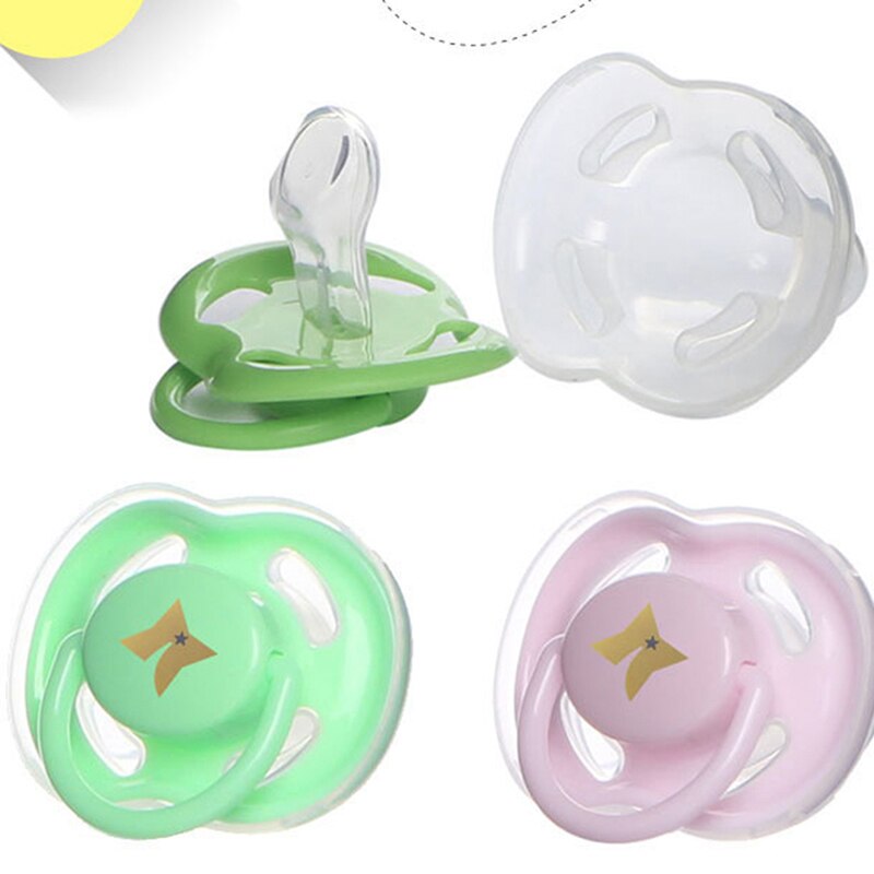 2 Pcs Fopspeen Tepel Pasgeboren Babys Tepel Fopspenen Baby Cartoon Slapen Zachte Siliconen Fopspenen Voeden Orthodontische Bpa-vrij