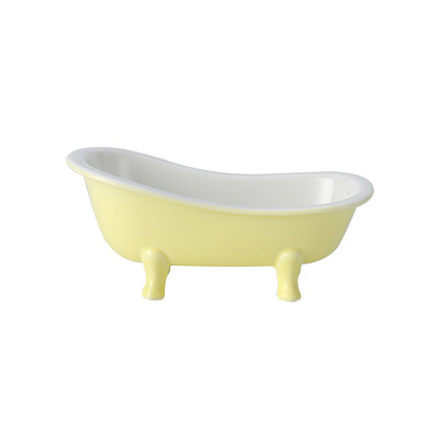 Bathtub Cocktail Glass Ceramics American Bar Party Drinkware Mixed Wine Glasses Dessert Cake Smoothie Cup Tiki Mug: Yellow