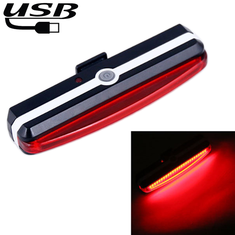 Fiets Ultra Heldere Led Usb Oplaadbare Fiets Achterlicht Mtb Fiets Achterlicht Mount Set 6 Modi Voor Nacht Lampen accessoires: Red light