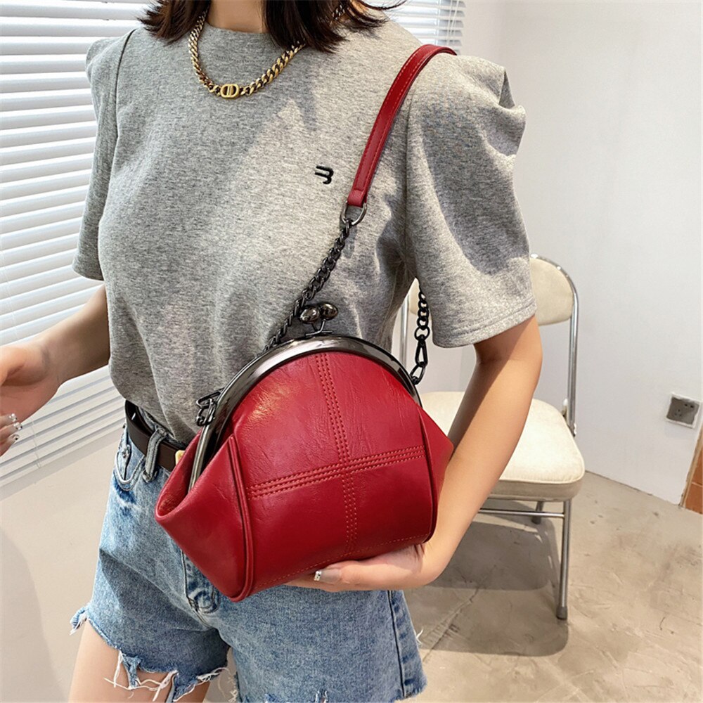 Modeketen Dames Schoudertas Pu Leer Vrouwen Messenger Bags Effen Kleur Vrouwen Portemonnee Bolsos