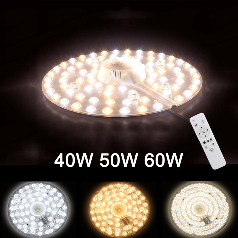Afstandsbediening Vervangbare LED Lichtbron Voor Plafond Drie kleur 40 W/50 W/60 W 185 V -240 V Met Magneet Led-verlichting Vervanging