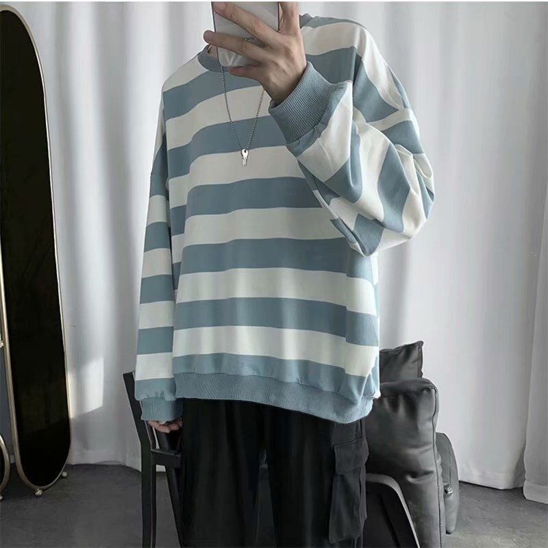 Oversized strip herre hættetrøjer koreansk hip hop efterår tynde afslappede sweatshirts kvinder rock hættetrøje plus størrelse tøj mænd japan hættetrøje: 4 / Xxl