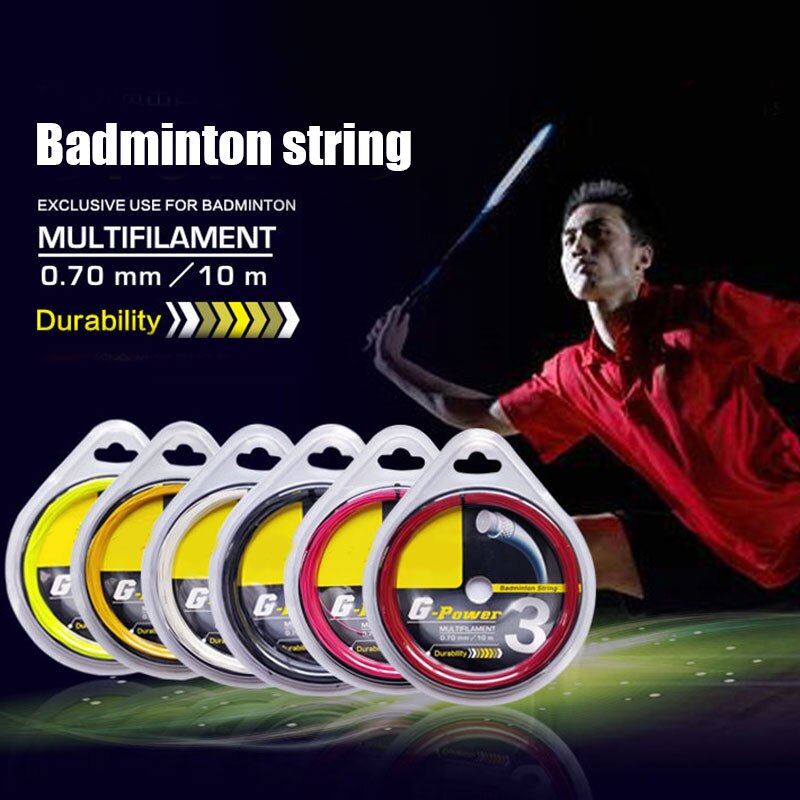 Badminton entraînement raquette ligne de ficelle noir blanc rouge rose Fluorescent jaune ambre jaune Badminton sport accessoires