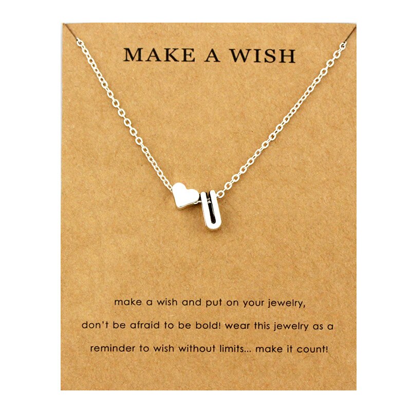 Initial 26 Letter Necklace Heart Necklaces Women Girl's Jewelry Friendship Christmas Birthday: Blue Zinc Plated