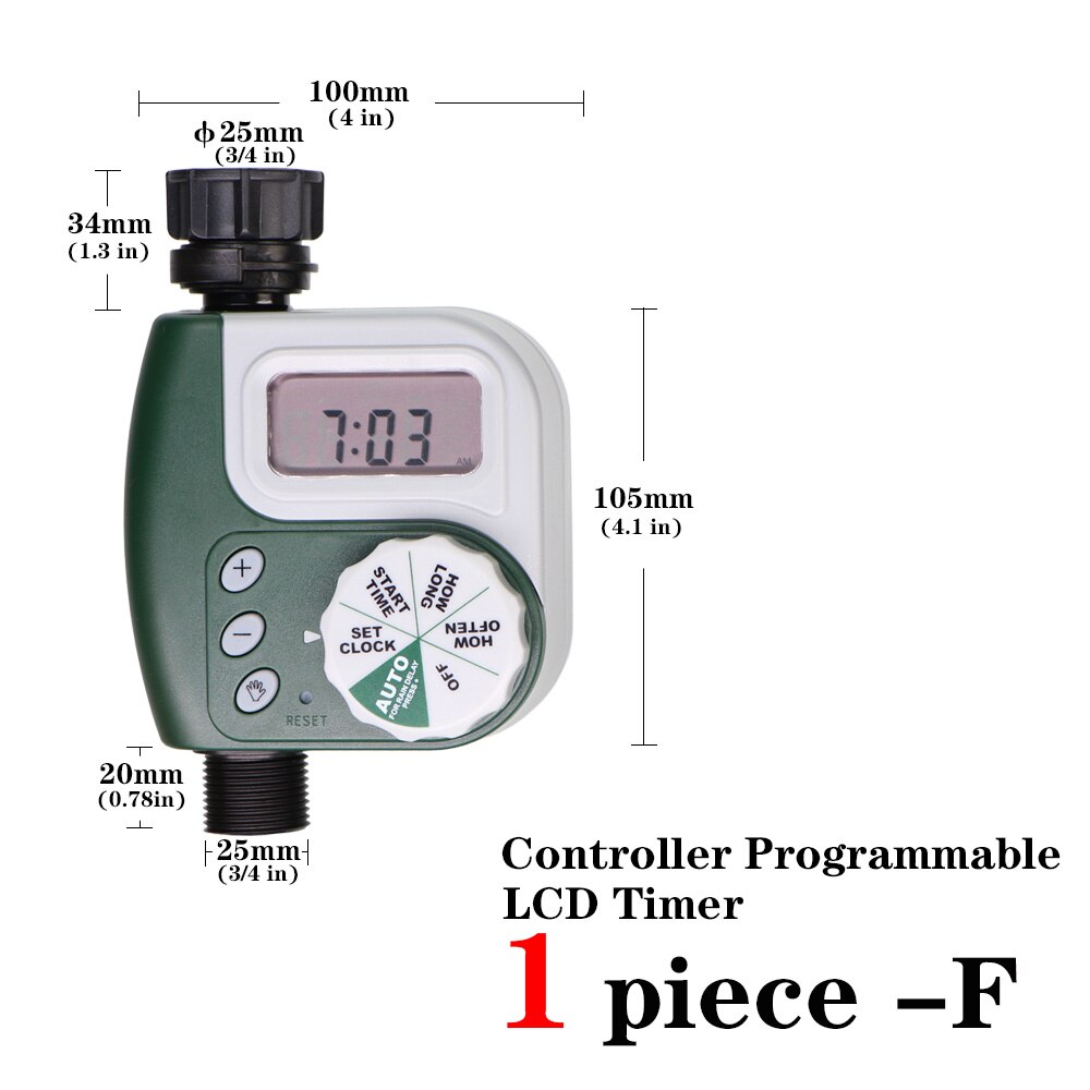 Rbcfhi 6 Soorten Tuin Water Timer Regen Sensor Solar Programmeerbare Automatische Elektronische Lcd-scherm Thuis Tuin Water Timer: YELLOW