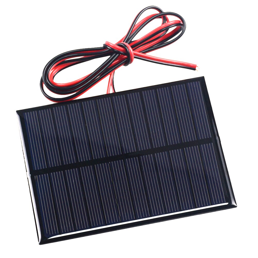 1PCS 6V 1.1W Solar Panel With 100CM Wire Mini Solar System DIY For Battery Cell Phone Charger