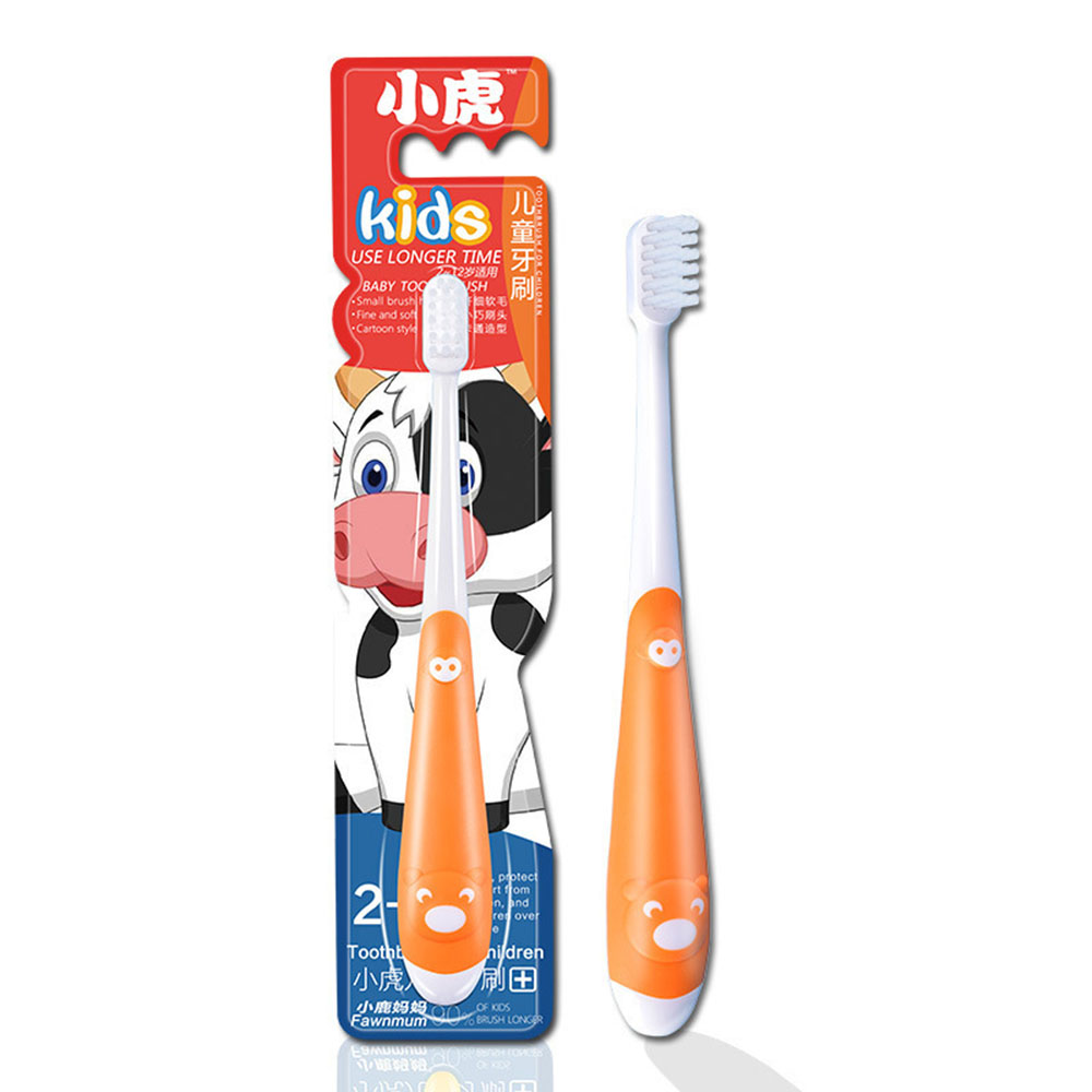 Animal mignon doux soies brosse à dents pour enfants tigre abeille renard vache dessin animé brosse à dents filles garçons enfants soins brosse à dents: 04