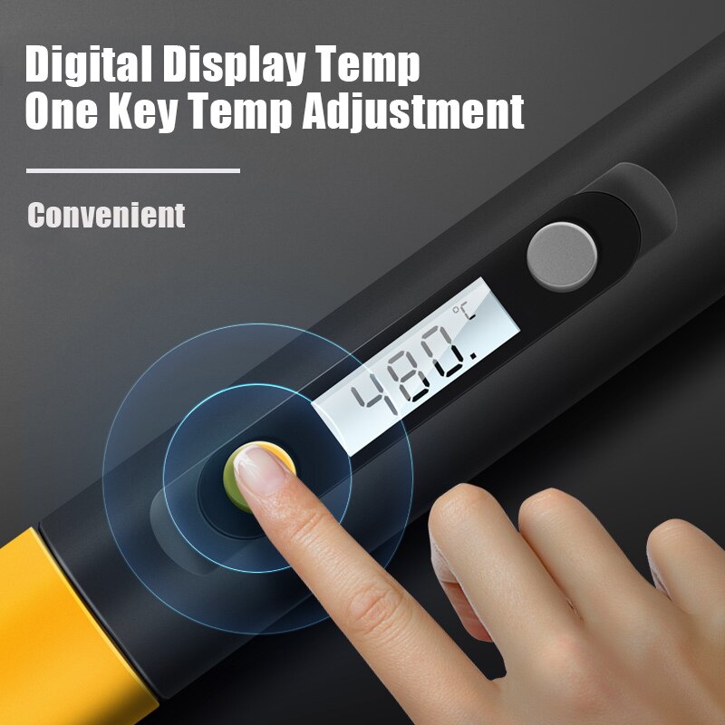 Electric Soldering Iron LCD Display Adjustable Temperature Hand Welding Tool Kit 220V Solder Iron with Soldering Tips