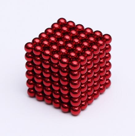 216 Pz/set 3D Magia Magnete Magnetico Blocchi Balls Sfera Cubo Perline di Costruzione Giocattoli Partito FAI DA TE Decorazione Accessori Per La Casa: Rosso