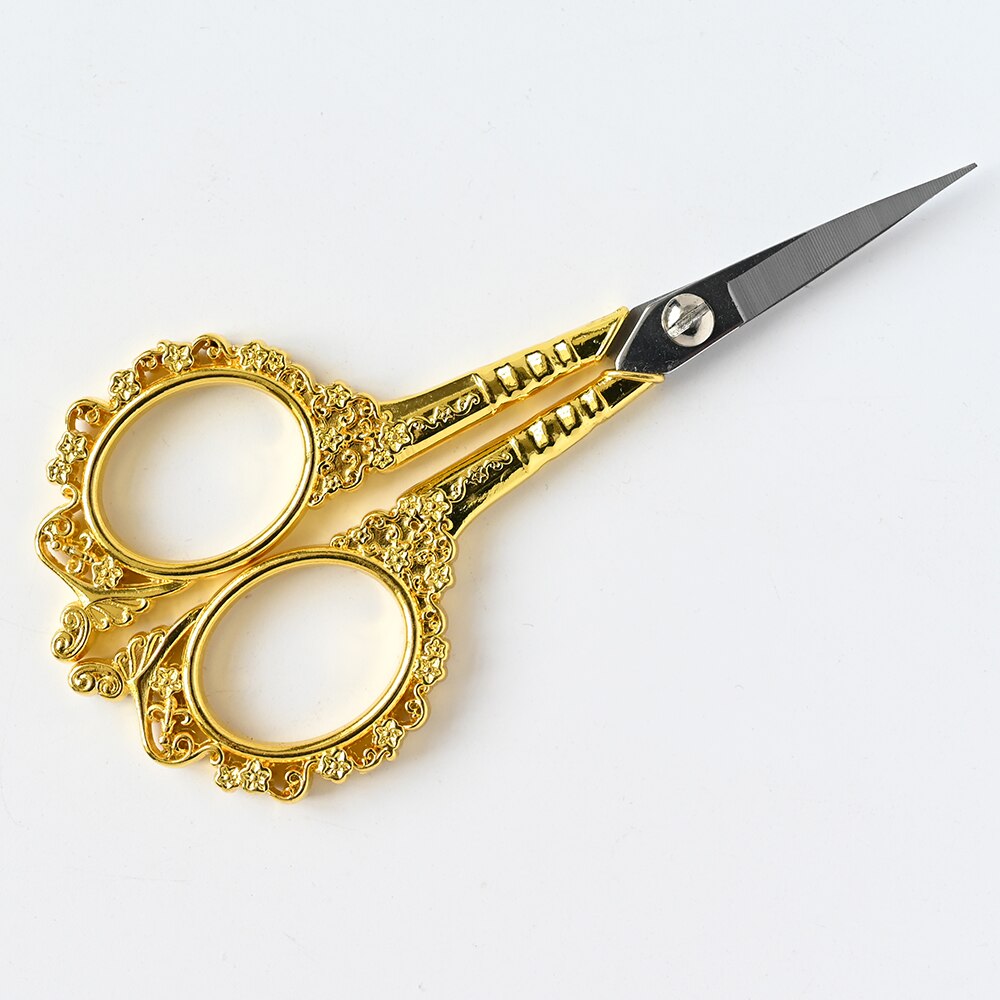 Tijeras para uñas/cutículas de acero inoxidable, cortadoras clásicas de flores de ciruelo, herramienta de manicura, estilo Retro europeo, 1 ud.: 6