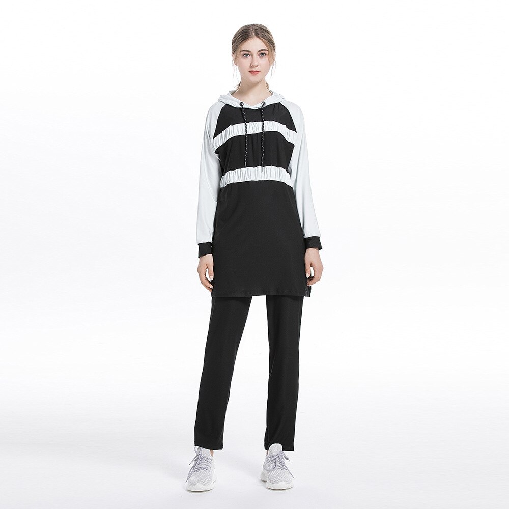 Women'S Fashion Solid Color Loose Hooded Knitted Two-Piece Suit main image 0