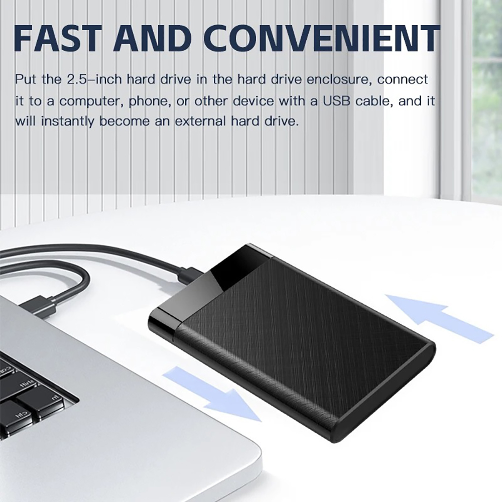 USB 3.0 HDD-behuizing 2,5-inch SATA externe harde schijfbehuizing 2,5 inch SSD 5 Gbps hogesnelheidstransmissie Ondersteuning Venster Mac Android