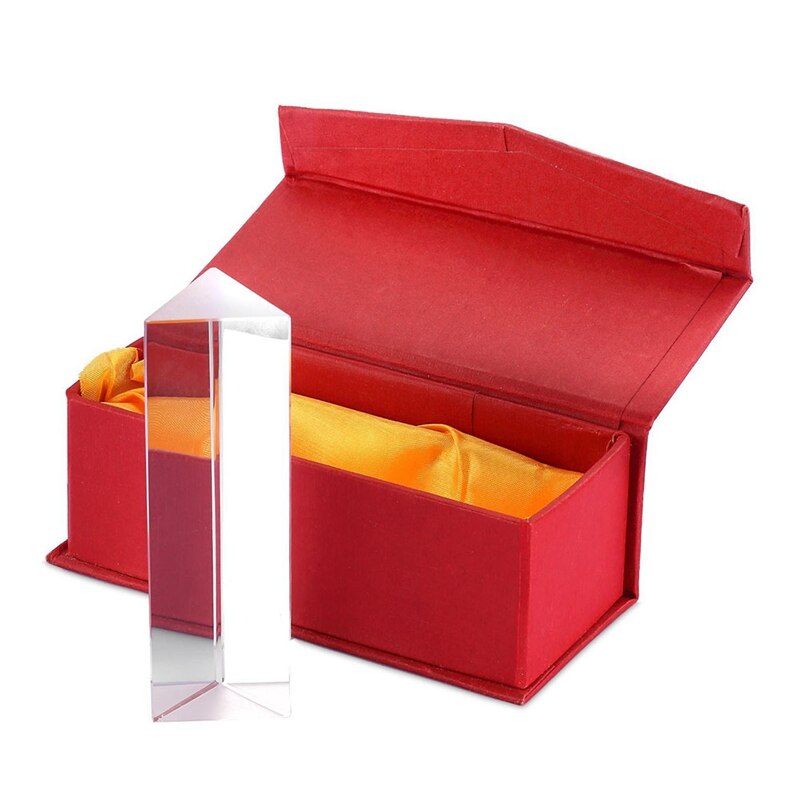 Optical Glass Triple Driehoekig Prisma Natuurkunde Onderwijs Lichtspectrum 10Cm
