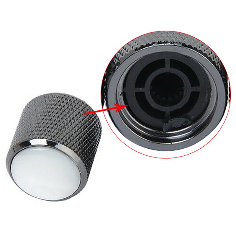 3 stk ed volumen tone kontrol knap til elguitar - sort med hvid