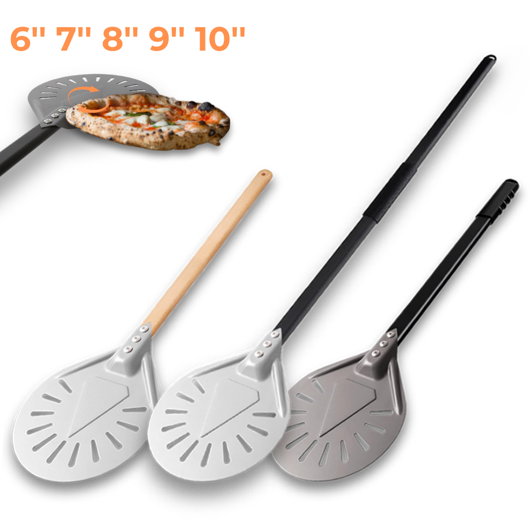 7 8 9 10 Inch Long Pizza Peel AdjustableTurning Shovel Spatula Baking Tool Kitchen Utensils Nonstick Big Pizza Turner for Oven