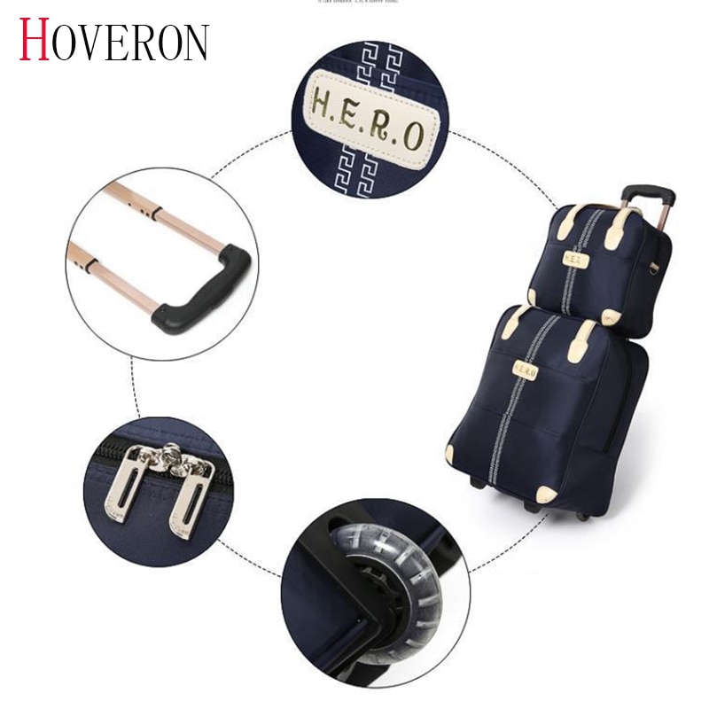 Women Trolley Luggage Rolling Suitcase Travel Hand Tie Rod Suit Casual Rolling Case Travel Bag Wheels Luggage Suitcase