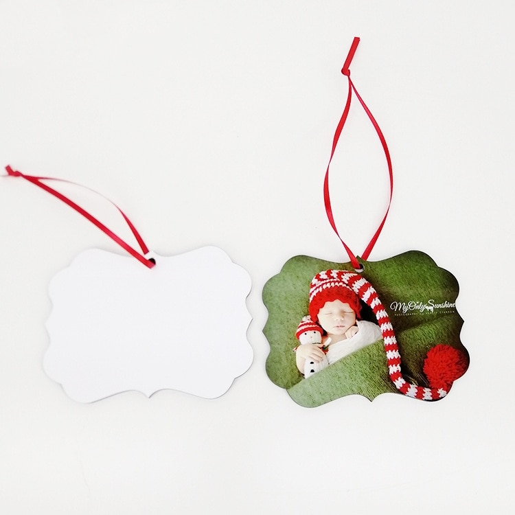 Sublimatie leeg warmteoverdracht afdrukken Kerst decoratie hanger MDF dubbelzijdig afdrukken DIY 30/lot