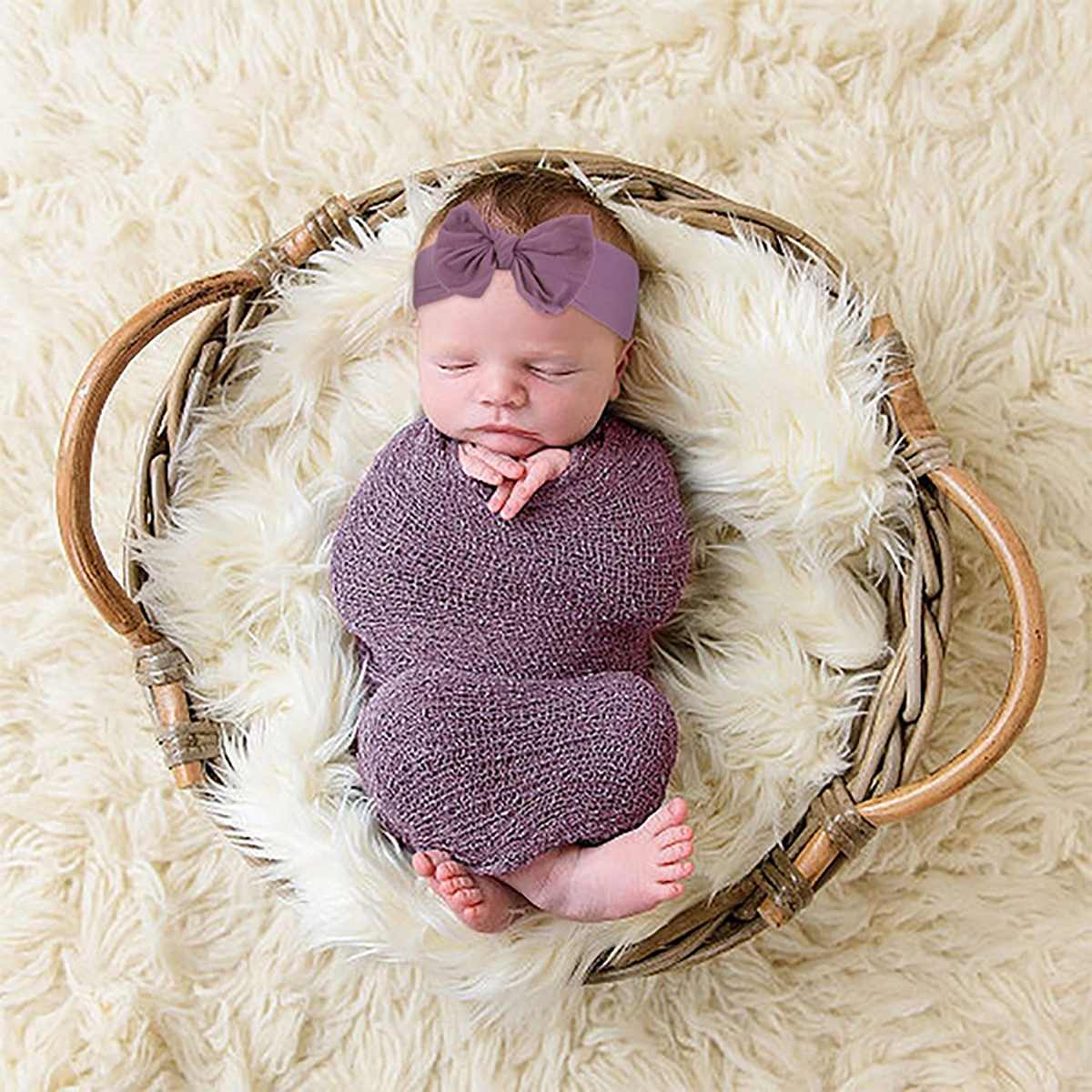 3 stk / sæt nyfødt faux pels kurv fyldstof fylder foto rekvisitter baby fotografi fotografering baggrund baggrund tæppe spædbarn