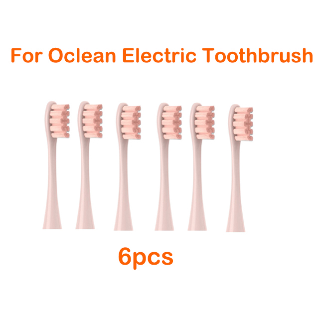 Cabezales de cepillo de dientes eléctrico de repuesto para adultos, 6 uds., para Oclean X/ X PRO/ Z1/ F1/ One/ Air 2 /SE: Naranja