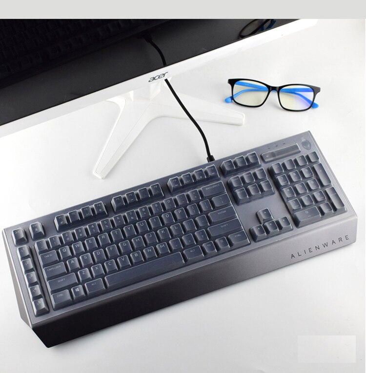 Clear Transparent Silicone Keyboard Cover protectors For Alienware Gaming Mechanical Keyboard AW768 AW568 AW310K AW410K AW510K: AW568