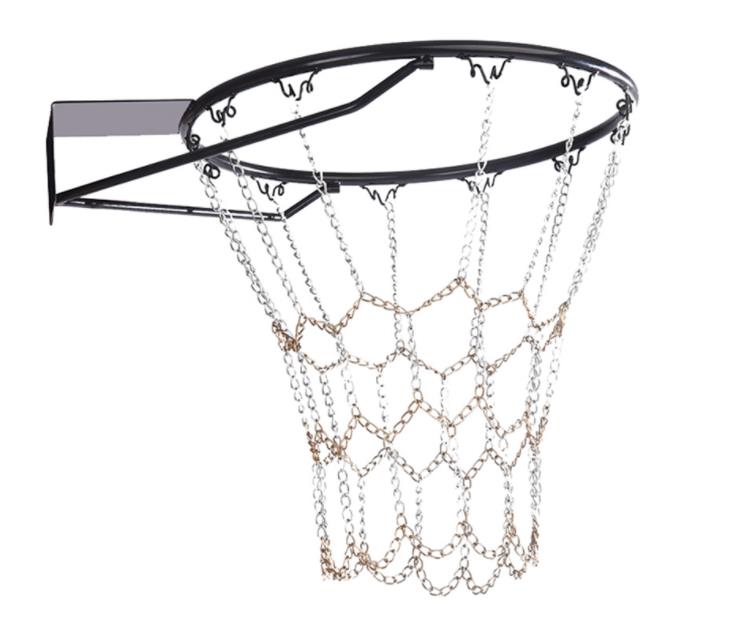 Farve net basketball tennistaske sport kraftig galvaniseret stålkæde basketball mål netto holdbar standard bøjle