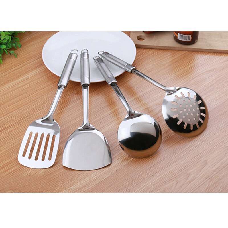 7 Pcs Roestvrij Staal Kookgerei Set Vergiet Spatel Schop Lepel Keukengerei Gadgets Home Keuken Accessoires Set