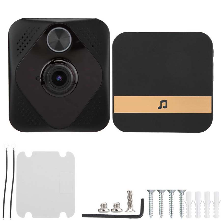 Potenza inferiore Campanello Con La Macchina Fotografica Wifi Intelligente Campanello per Porte Anello
