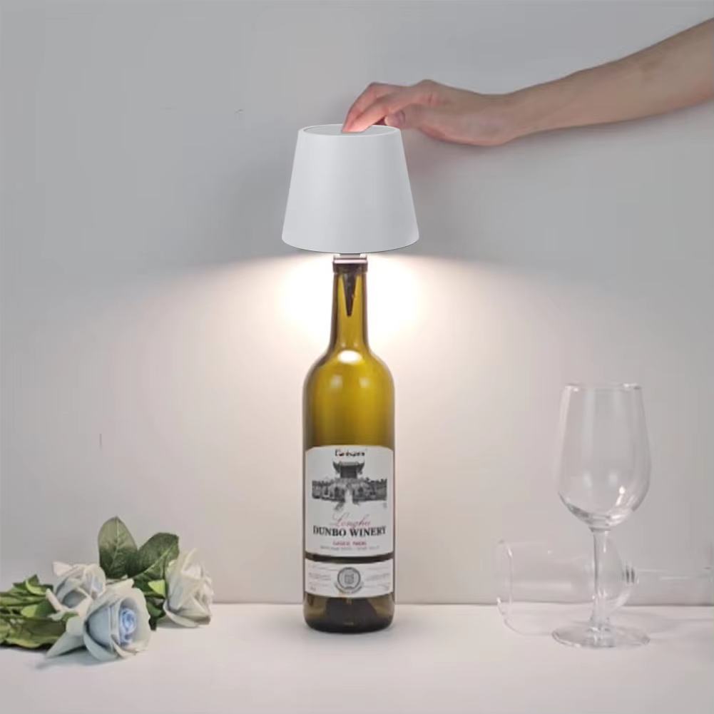 Draadloze wijnflessenlamp Type-C Opladen Aanraakbediening Wijnfleslicht Dimmen LED-tafellamp Bar Cafe Sfeer Nachtlampje