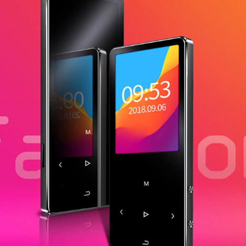 X2 Pantalla de contacto MP3 Bluetooth 1,8 pulgadas Bluetooth reproductor MP3 Pantalla de contacto de Metal Mp4 Player-16G DE MÚSICA