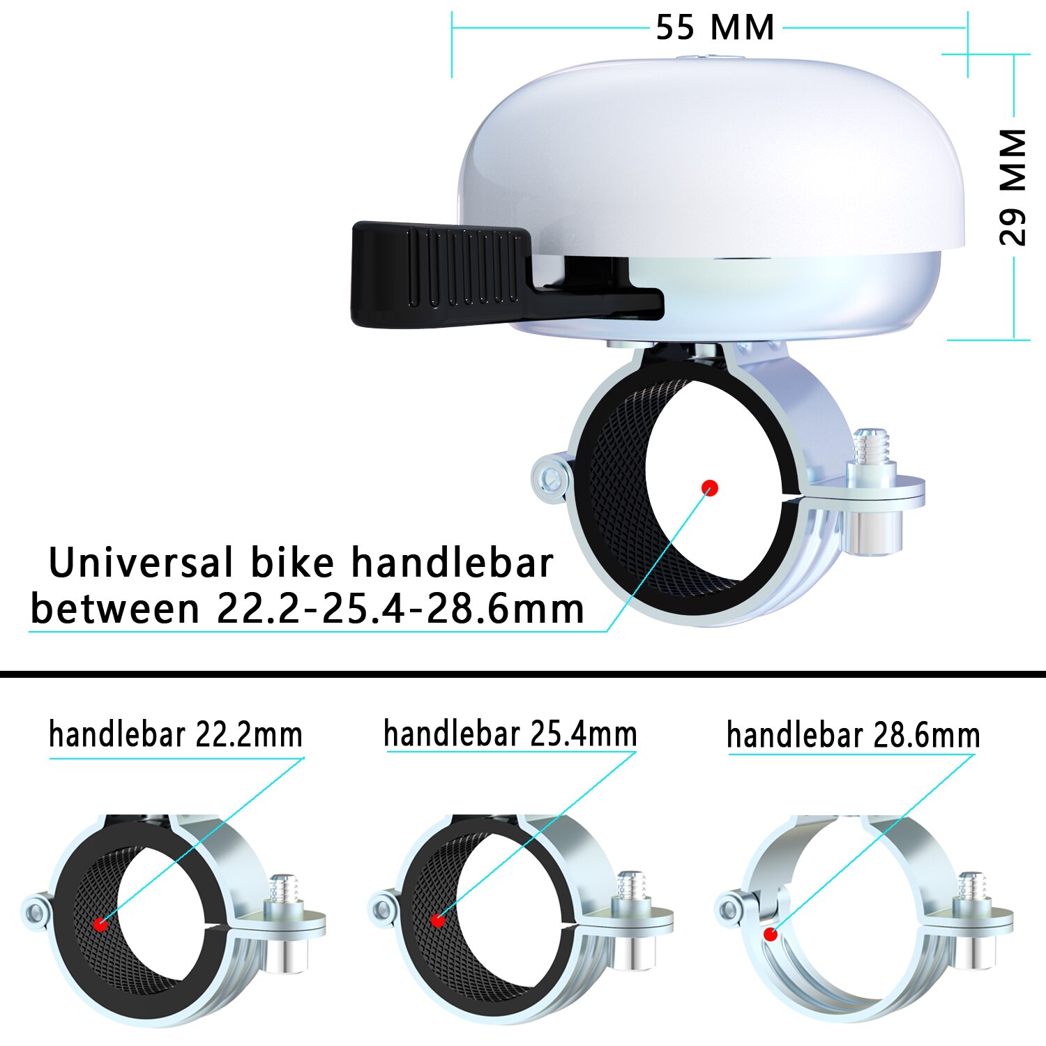 Greallthy Classic Bicycle Bell, Clear Loud Sound , Mountain Bike Bell, Safety Riding Siren, Bike Accessories Horn，Ieft Hand Use