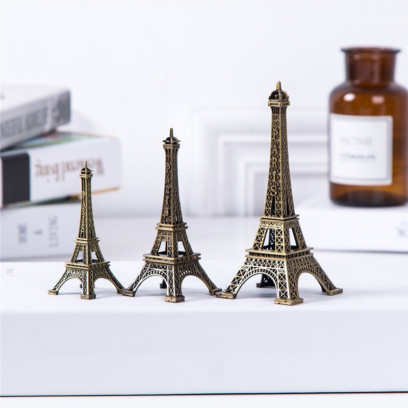 Brons Eiffeltoren Parijs Frankrijk Vintage Replica Voor Cake Topper Torre Eiffel Woondecoratie Accessoires
