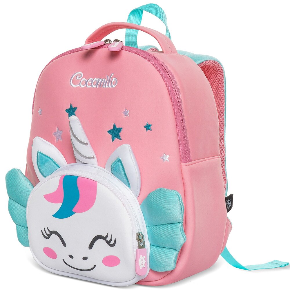 Cocomilo Brand Kids 3D Cartoon Unicorn School Bags for 2-5 Years Children Kindergarte Girls Boys Animal Schoolbag Backpack