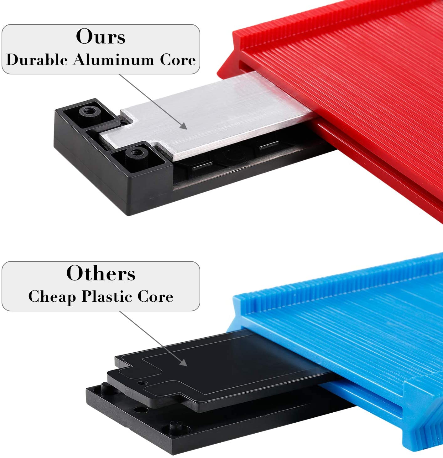 UPGRADE 5" 10" Ultra Wide Contour Gauge Duplicator with Lock &amp; Aluminum Core Outline Profile Shape Measuring Tool