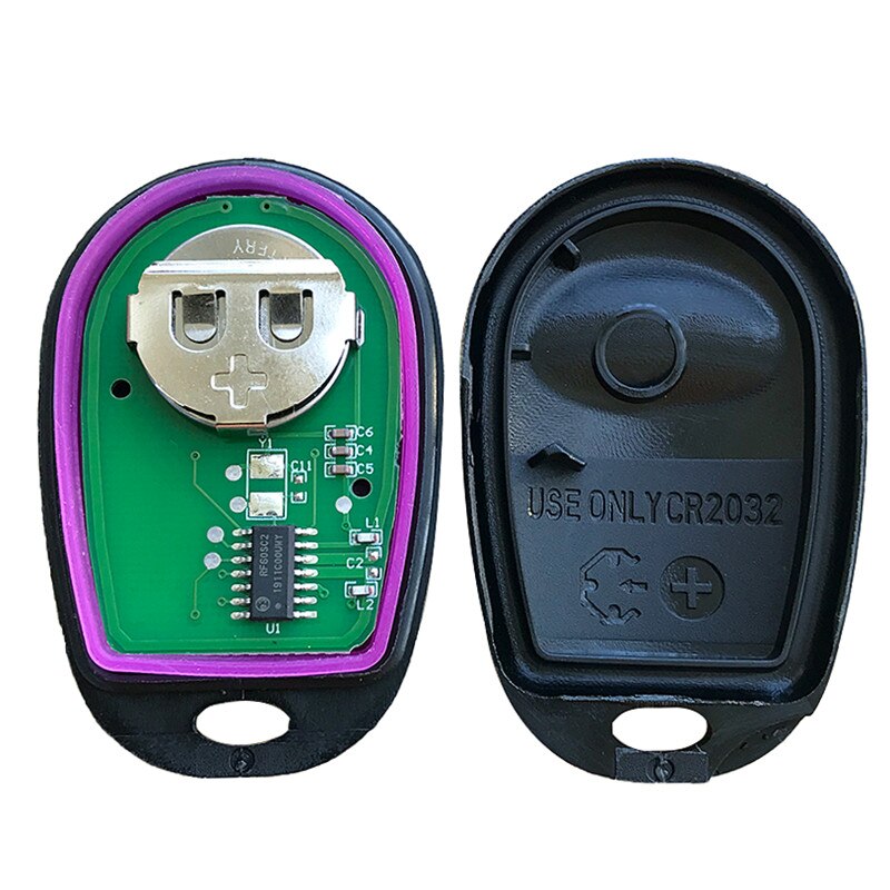 FCC ID: GQ43VT20T Replacement 5+1 6 Button 315MHz Remote Car Key Fob for Toyota Sienna