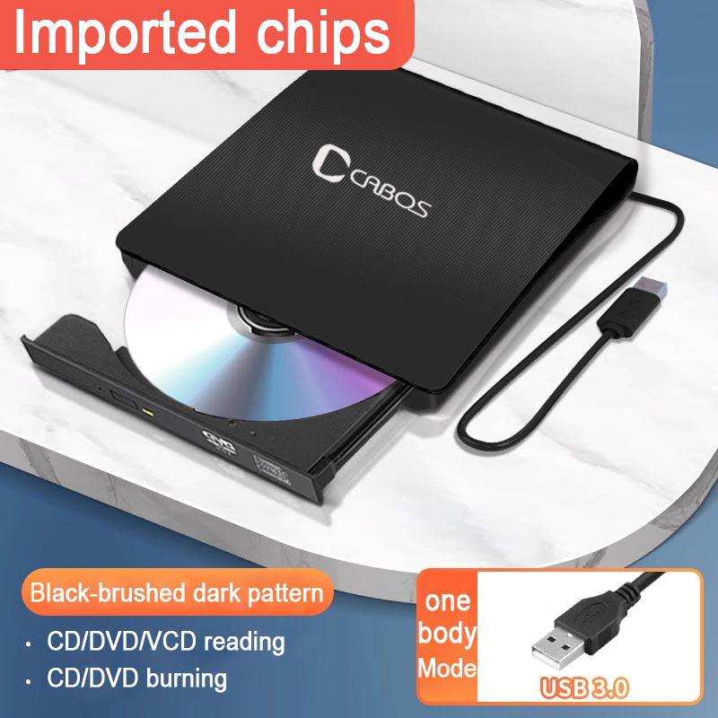 USB3.0 External CD DVD Drive CD/DVD Portable Player Burner Desktop One Computer Notebook Optical Disc Drive Player For Laptop PC: Silver