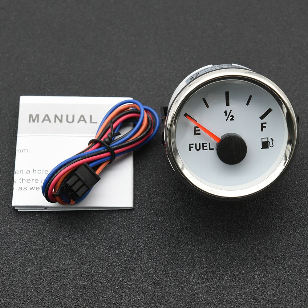 52MM Fuel Level Gauge with 100 125 225 250 300 350 450 500 600mm Fuel Sender Unit 0-190ohm Fuel Level Sensor Auto Gauge for Boat