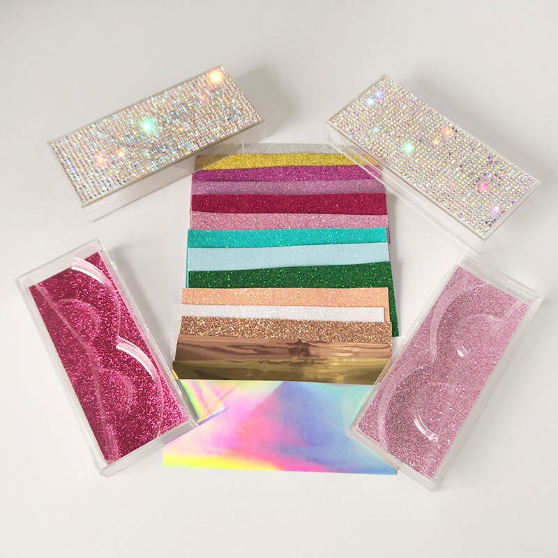 Neue Leere Diamant Lash Box Glitter Nerz Wimpern Fall ohne Wimpern Strass Wimpern Verpackung: mix