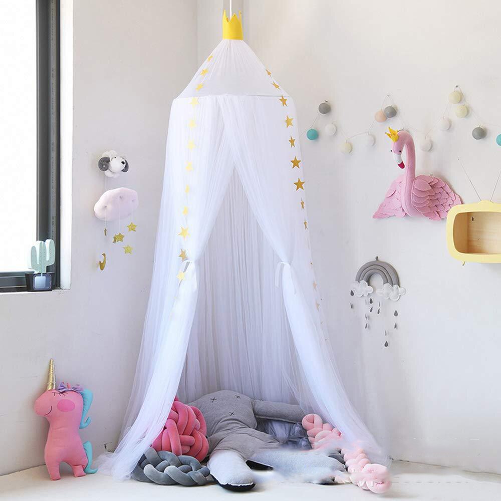 Dosel de corona para cama de bebé, cubierta de malla para decoración de dormitorio de bebé, chico