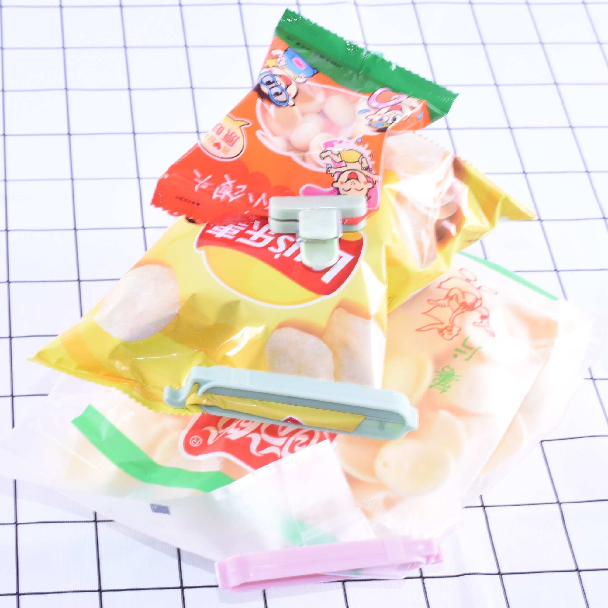 12 Stks/partij Bag Clips 3 Size Abs Voedsel Zak Clips Naadlasmachines Draagbare Voedsel Opbergtas Clips Klem Voor zakken Clips Voor Tassen