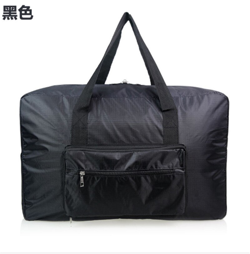 Large Capacity Bags Waterproof Function Handbags Shoulder Bag Women Tote Weekend Duffle Folding Luggage Travel Bag: black