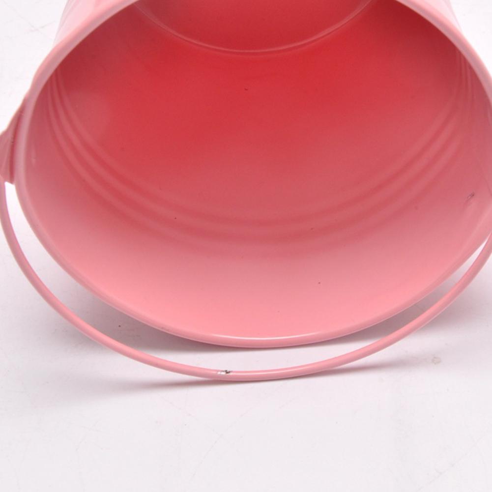 Lille jerntønde blik mini badekar dekorativ fustager anti-deform lys farve holdbar mini dekorative forsyninger 6* 4*5.5cm