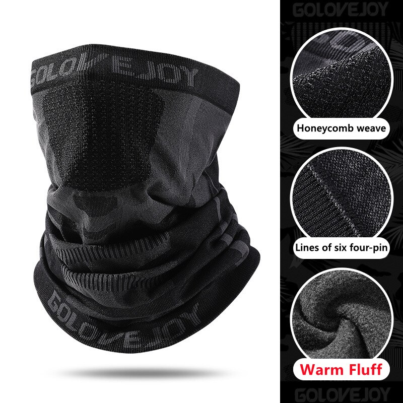 Cycling Face Cover Mask Outdoor Wicking Lightweight Breathable Sports Headband Dust-proof Cationic Fiber Scarf: Winter Warm Mask