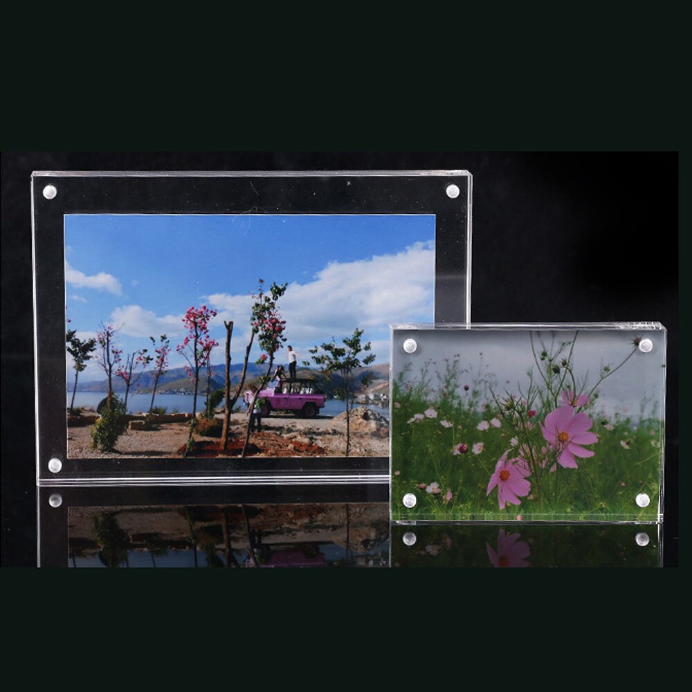 Photo Frame Clear Acrylic Magnetic Picture Photo Frame Decor Holder Wedding Wall Decor Graduation Party Props Picture frame
