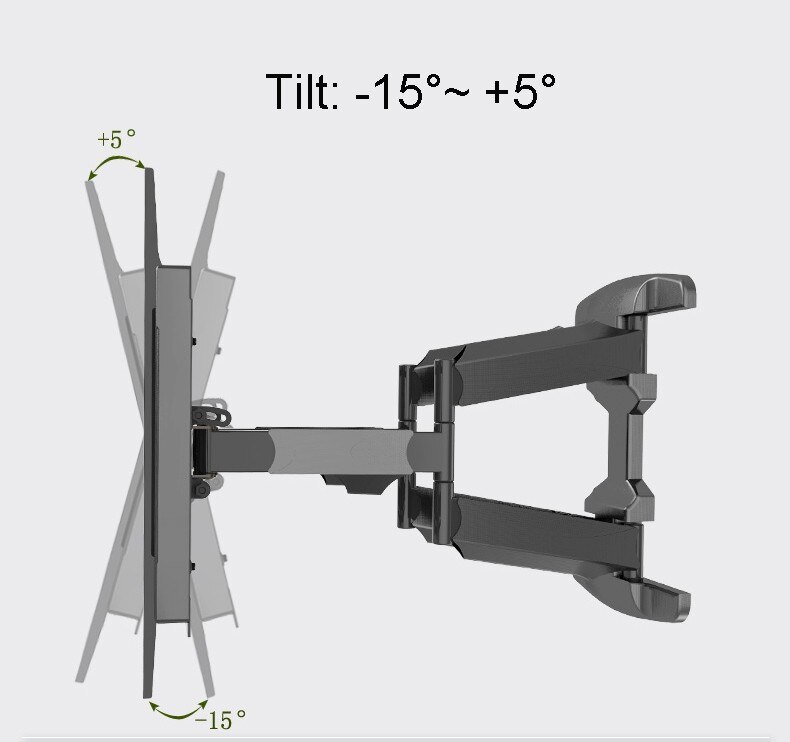 Support mural TV 32-60 pouces à 6 bras oscillants avec gestion des câbles