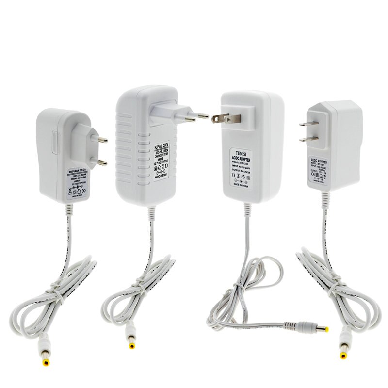 Dc12v strømforsyningsadapter hvid skal  ac100-240v belysningstransformatorer udgang  dc12v 1a / 3a strømomformer til led strip.