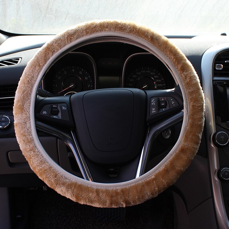 Universele zachte pluche auto stuurhoes interieur accessoires stuurhoes autostyling 37-38cm diameters
